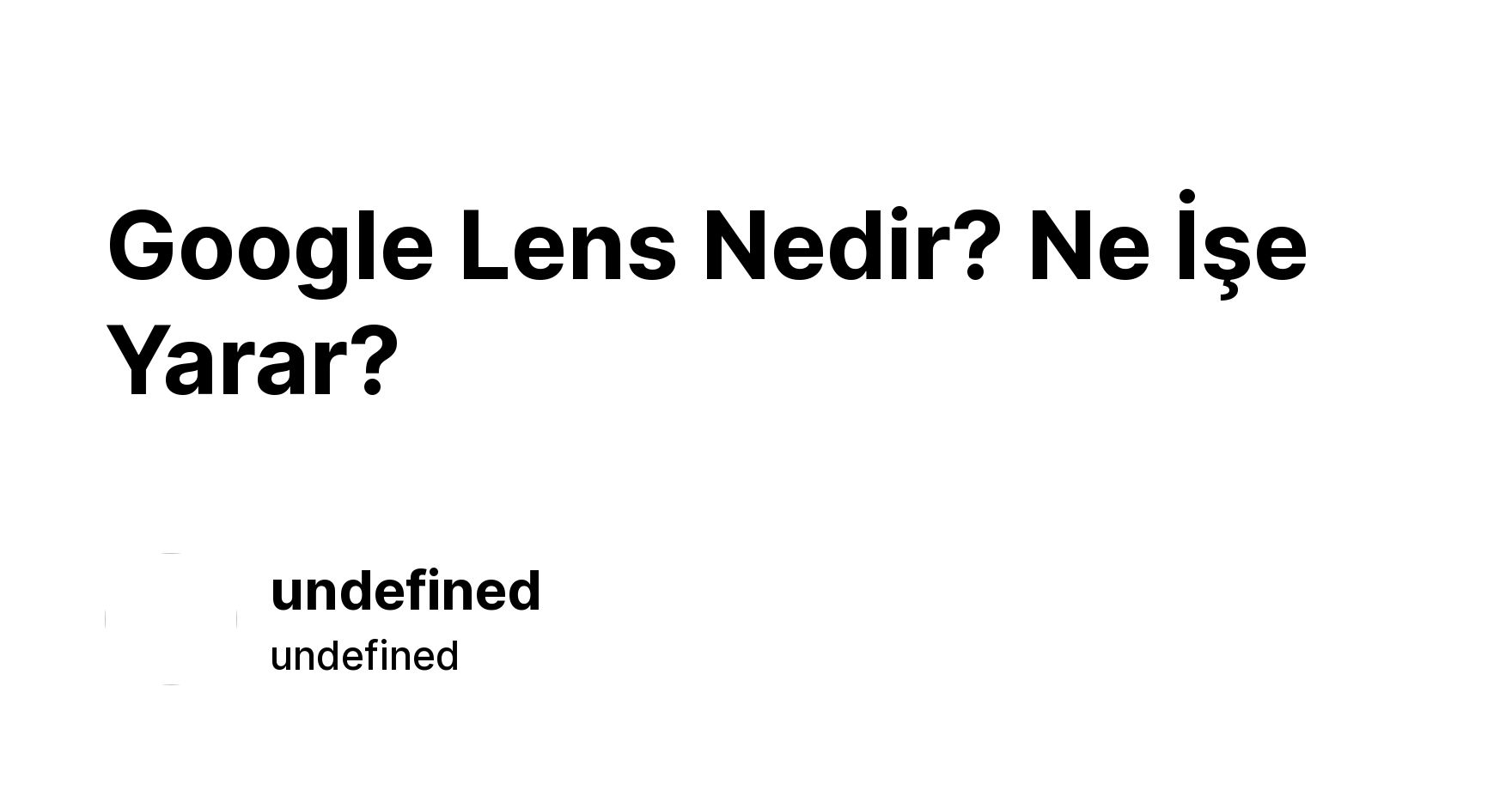Google Lens Nedir? Ne İşe Yarar? ikas